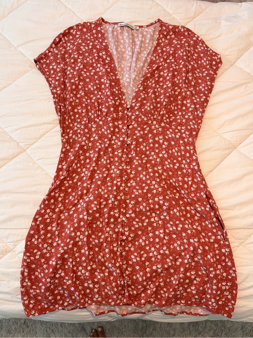 Abercrombie & Fitch Rust Floral Mini Dress - Picture 1 of 3